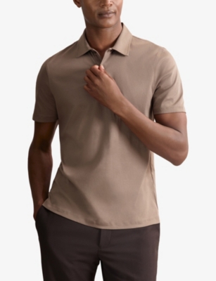 REISS: Earl Regular-Fit Short-Sleeve Cotton Polo