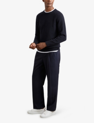 REISS: Foulton Crewneck Wool And Cashmere-Blend Jumper