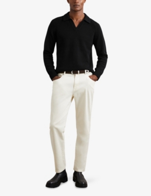 REISS: Banbury Open-Collar Wool And Cashmere-Blend Jumper
