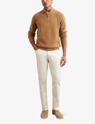 REISS: Charming Half-Zip Wool And Cashmere-Blend Jumper