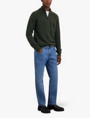 REISS: Charming Half-Zip Wool And Cashmere-Blend Jumper