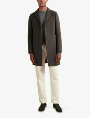 REISS: Gable Single-Breasted Wool-Blend Overcoat