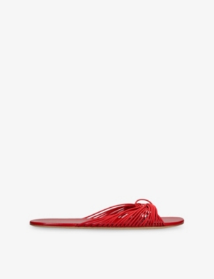 The Row Womens Red Sara Leather Slides Eur 36 / 3 Uk In Red
