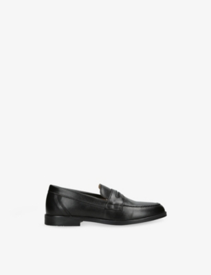 Trotters Leather Hugo Loafers In Black