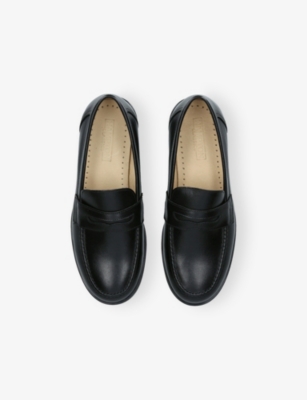 Trotters Leather Hugo Loafers In Black
