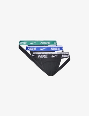 NIKE: Everyday Pack of Three Stretch-Cotton Jockstraps