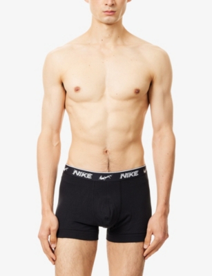 NIKE: Everyday Pack of Three Stretch-Cotton Trunks