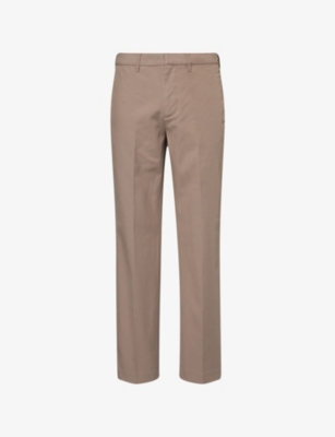 EMPORIO ARMANI: Slim-Fit Straight-Leg Twill Trousers