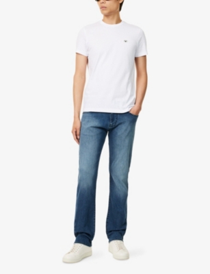 EMPORIO ARMANI: Regular-Fit Straight-Leg Denim Jeans