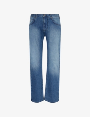 EMPORIO ARMANI: Regular-Fit Straight-Leg Denim Jeans