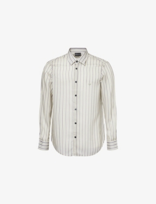 EMPORIO ARMANI: Regular-Fit Striped Woven Shirt