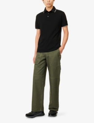 EMPORIO ARMANI: Embossed-Logo Cotton-Pique Polo Shirt