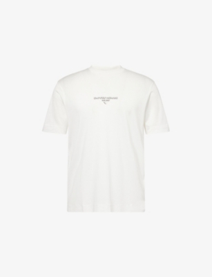 EMPORIO ARMANI: Regular-Fit Embossed-Logo Jersey T-shirt