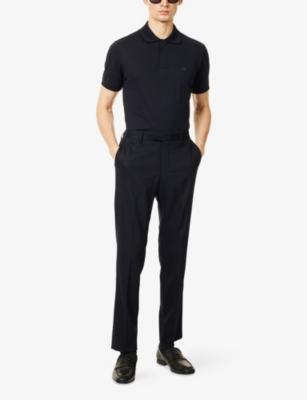 EMPORIO ARMANI: Eagle-Logo Regular-Fit Cotton Polo Shirt