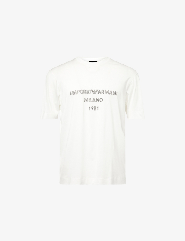 Logo-Print Crewneck Cotton-Blend T-shirt