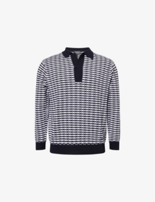 EMPORIO ARMANI: Textured-Pattern Knitted Wool Jumper
