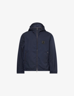 Emporio Armani Mens Logo-patch Jacket Iconico 0920 Blu Nav In Blue