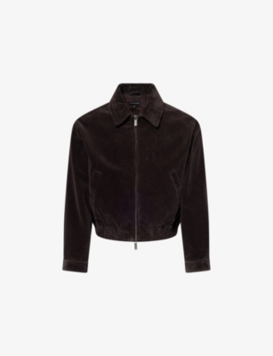 EMPORIO ARMANI: Classic-Collar Corduroy Cotton Bomber Jacket