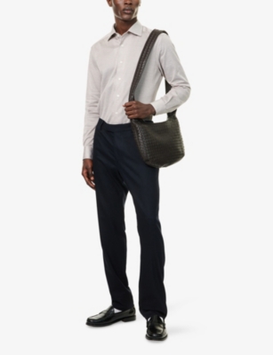 CORNELIANI: Slim-Leg Mid-Rise Wool and Cashmere-Blend Trousers