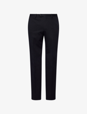 CORNELIANI: Straight-Leg Mid-Rise Cotton and Cashmere-Blend Trousers