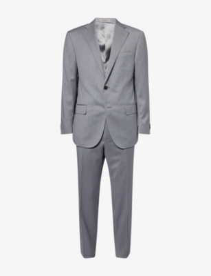 CORNELIANI: Notched-Collar Flap-Pocket Wool Suit