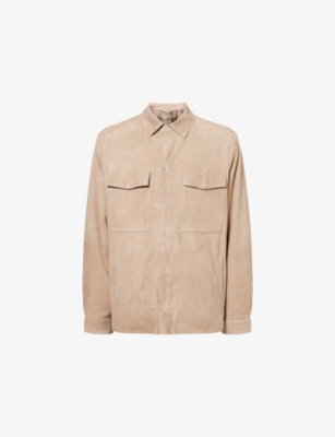 CORNELIANI: Flap-Pocket Boxy-Fit Suede Jacket
