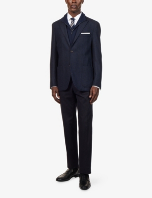 CORNELIANI: Notched-Collar Removable-Bib Wool Jacket