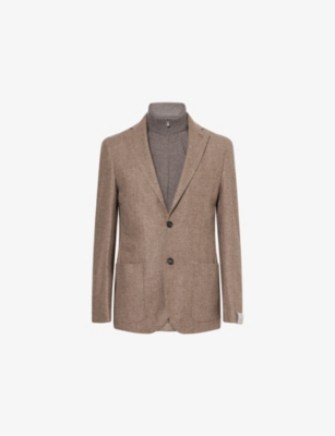 CORNELIANI: Notched-Collar  Removable-Bib Wool-Cashmere Blend Jacket