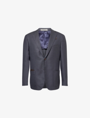 CORNELIANI: Single-Breasted Notched-Collar Silk-Wool Blend Jacket