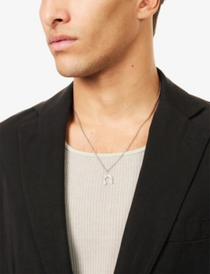 Serge Denimes Mens Ranch 925 Sterling Silver Necklace In Metallic