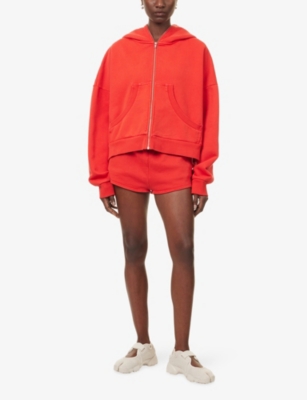 Entire Studios Womens Cherry Eternal Zip Cotton-jersey Hoodie In Red