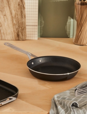 Alessi Black Pots&pans Aluminium And Stainless-steel Frying Pan 20cm In Black