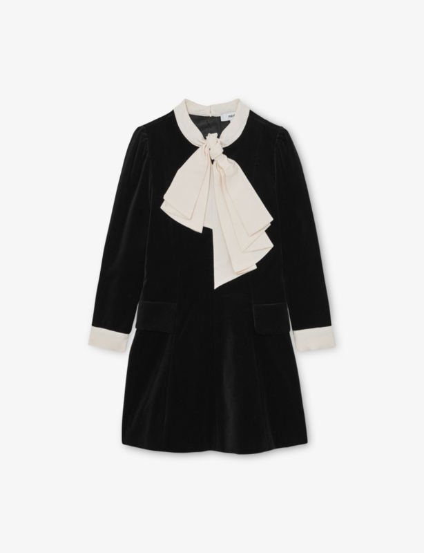 Melrose Tie-Neck Velvet Dress 9-13 Years