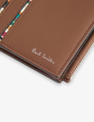 PAUL SMITH: Bifold Striped Leather Wallet
