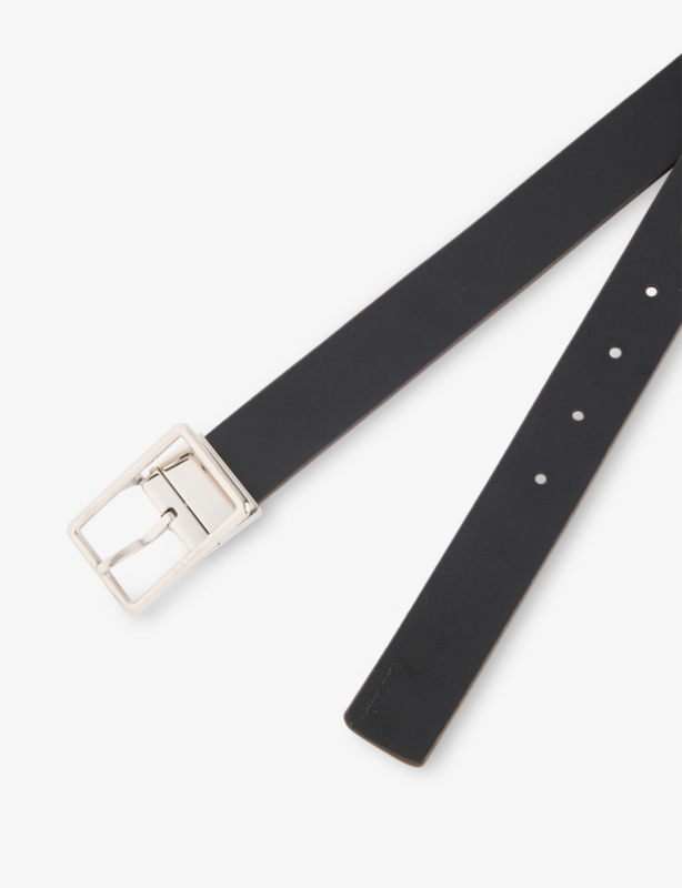 Striped Reversible Leather Belt