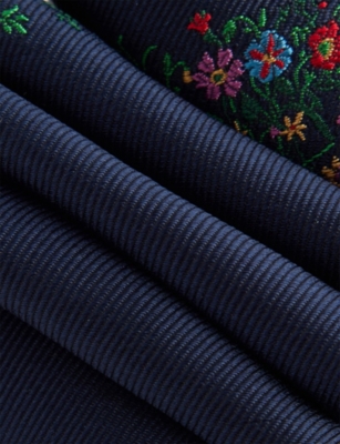 PAUL SMITH: Jacquard-Flower Silk Tie