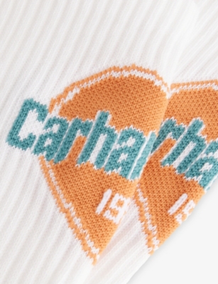 CARHARTT WIP: Growth Brand-Embroidery Stretch-Cotton Blend Socks