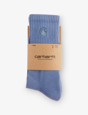 CARHARTT WIP: Hudson Brand-Embroidery Stretch-Cotton Blend Socks
