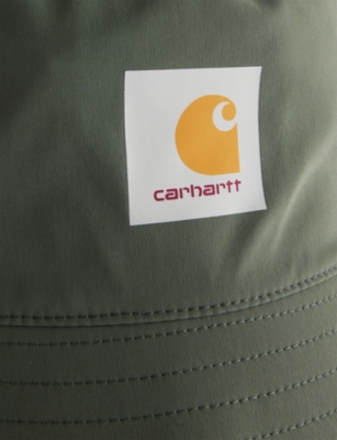 Carhartt Mens Opuntia Bowden Brand-patch Stretch-woven Bucket Hat In Green