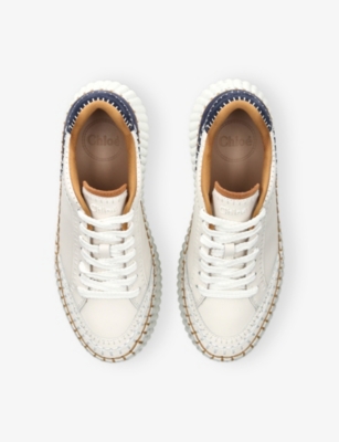 CHLOE: Nama Wedge Leather Trainers