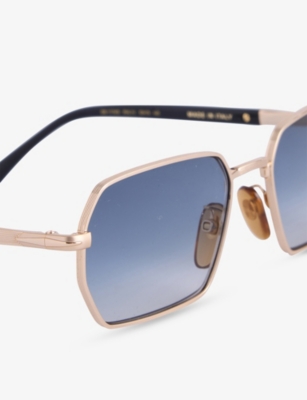 EYEWEAR BY DAVID BECKHAM: 1174/S Rectangle-Frame Metal Sunglasses