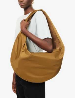 Khaite Womens Safari / Mud Olivia Sport Xl Hobo Woven Shoulder Bag