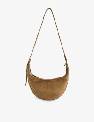 KHAITE: Augustina Small Suede Cross Body Bag
