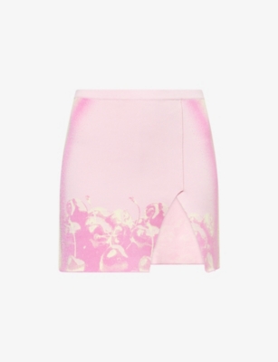 PH5: Eila Cherry-Print Stretch-Woven Mini Skort