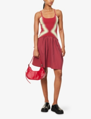 PH5: Naomi Mixed Shoulder-Straps Stretch-Woven Mini Dress