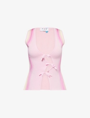 Ph5 Womens Sweet Pink Nova V-neck Knitted Vest Xs In Pink