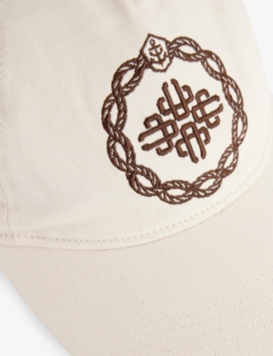 The Couture Club Womens Off White St Tropez Monogram Cotton Baseball Cap In White