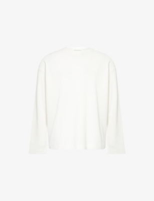 THE COUTURE CLUB: Waffle Long-Sleeve Cotton Top