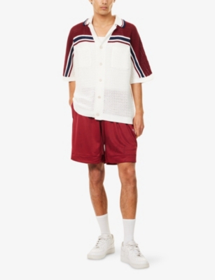 THE COUTURE CLUB: Colour Block Crochet Knitted Top