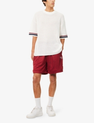 THE COUTURE CLUB: Striped Crochet Knitted Top